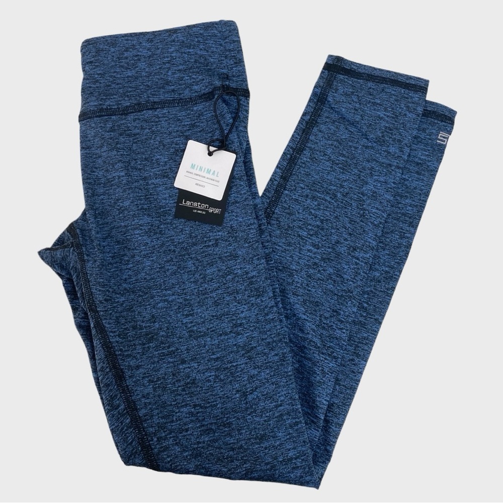 Lanston Sport Heathered Denim Blue Essential Leggings NWT Size XS